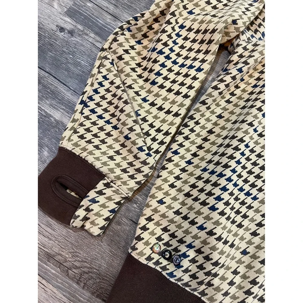 Element Skateboards Houndstooth Y2K Full Zip Sweatshirt Men's Medium Streetwear‎